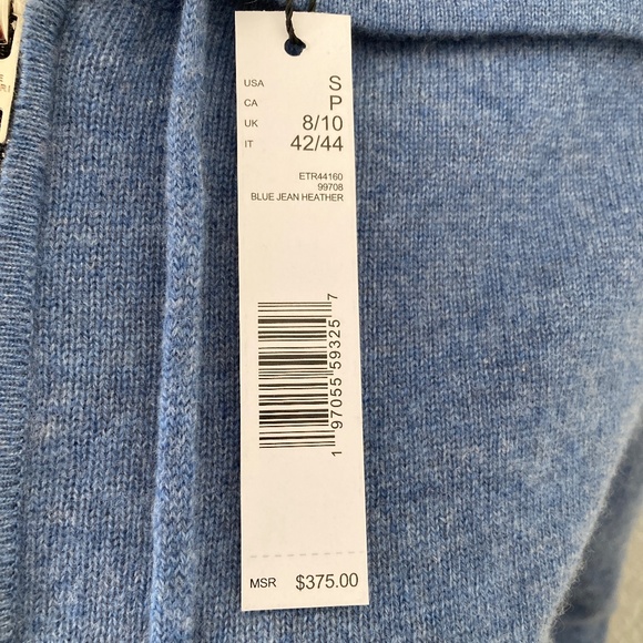 Elie Tahari Cashmere Hoodie Full Zip Sweater S - Picture 3 of 6